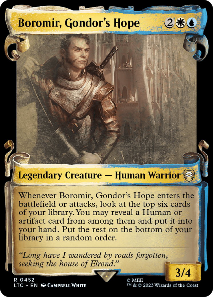 Boromir, Gondor's Hope [The Lord of the Rings: Tales of Middle-Earth Commander Showcase Scrolls] - Evolution TCG