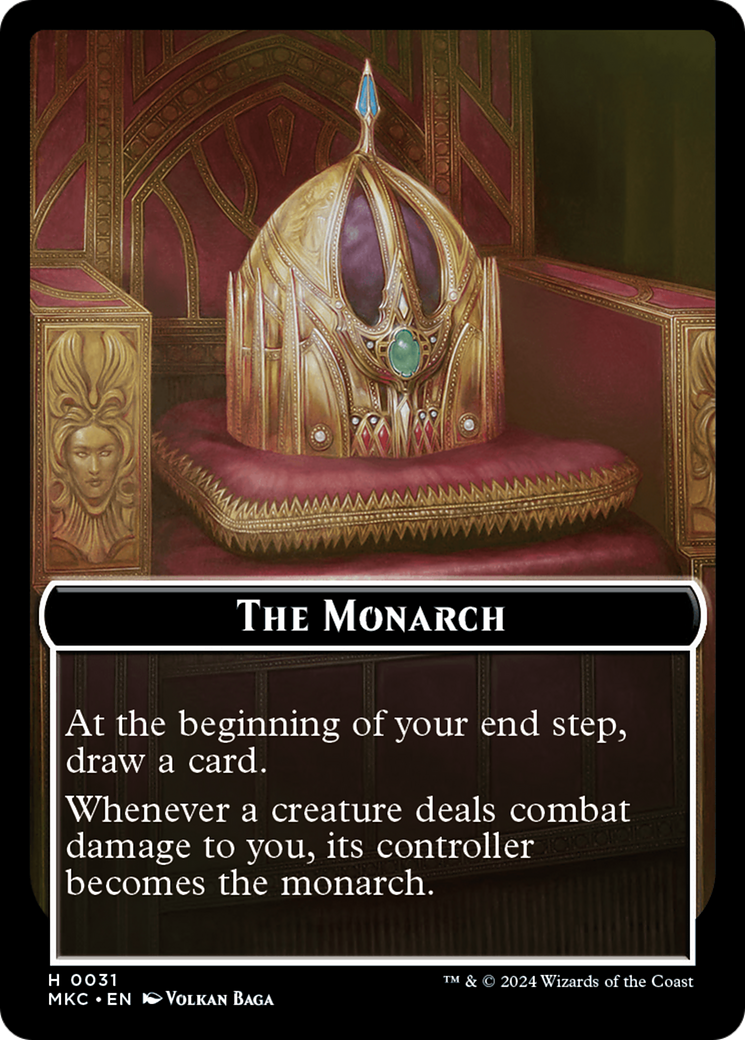Gold // The Monarch Double-Sided Token [Murders at Karlov Manor Commander Tokens] - Evolution TCG