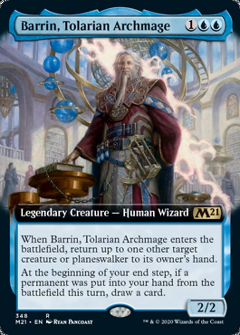 Barrin, Tolarian Archmage (Extended Art) [Core Set 2021] - Evolution TCG