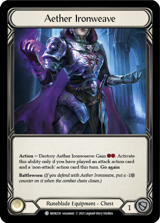 Aether Ironweave [MON230-CF] (Monarch)  1st Edition Cold Foil - Evolution TCG
