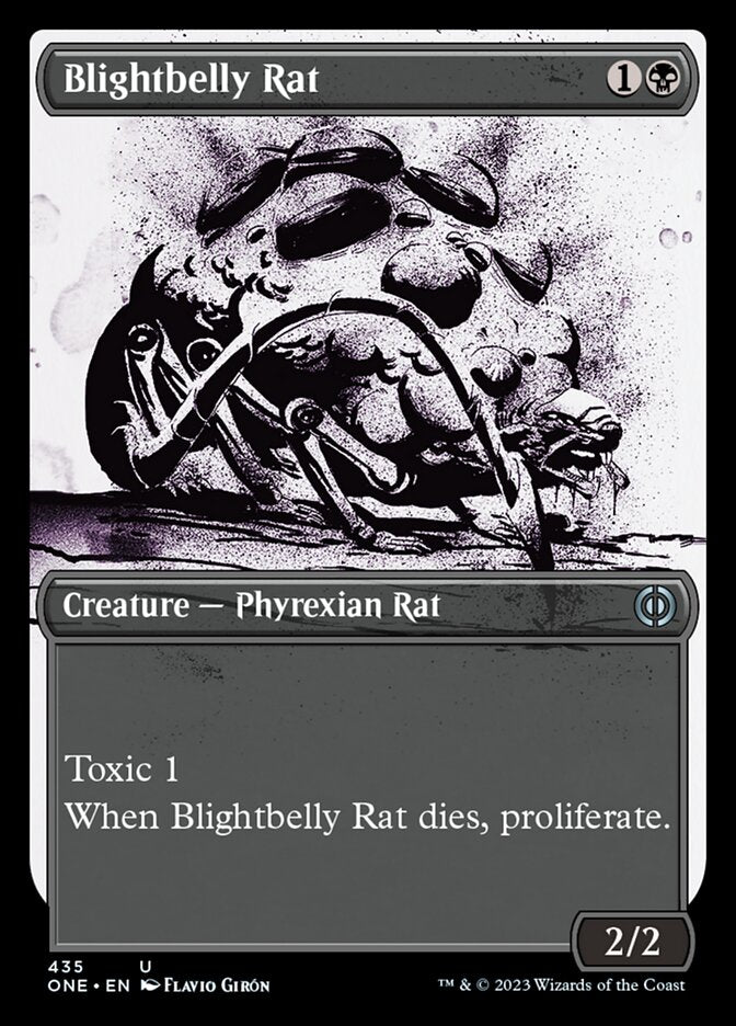 Blightbelly Rat (Showcase Ichor Step-and-Compleat Foil) [Phyrexia: All Will Be One] - Evolution TCG