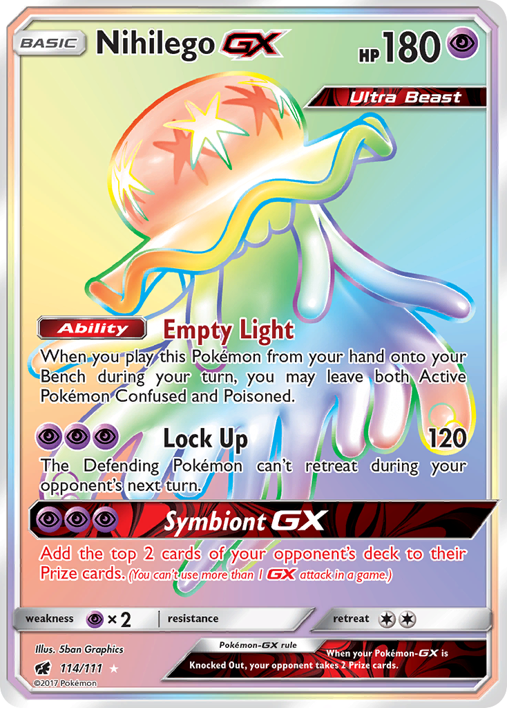 Nihilego GX (114/111) [Sun & Moon: Crimson Invasion] - Evolution TCG