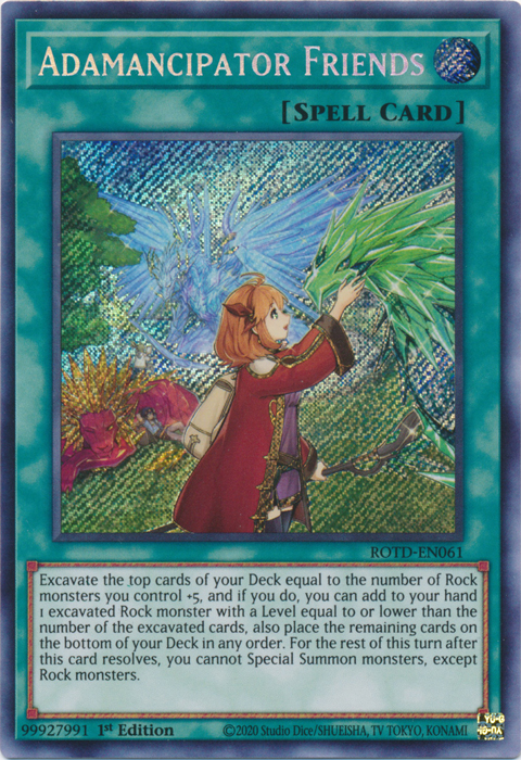 Adamancipator Friends [ROTD-EN061] Secret Rare - Evolution TCG