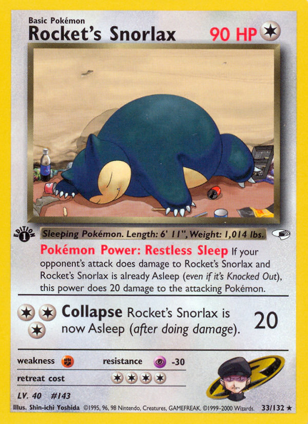 Rocket's Snorlax (33/132) [Gym Heroes 1st Edition] - Evolution TCG