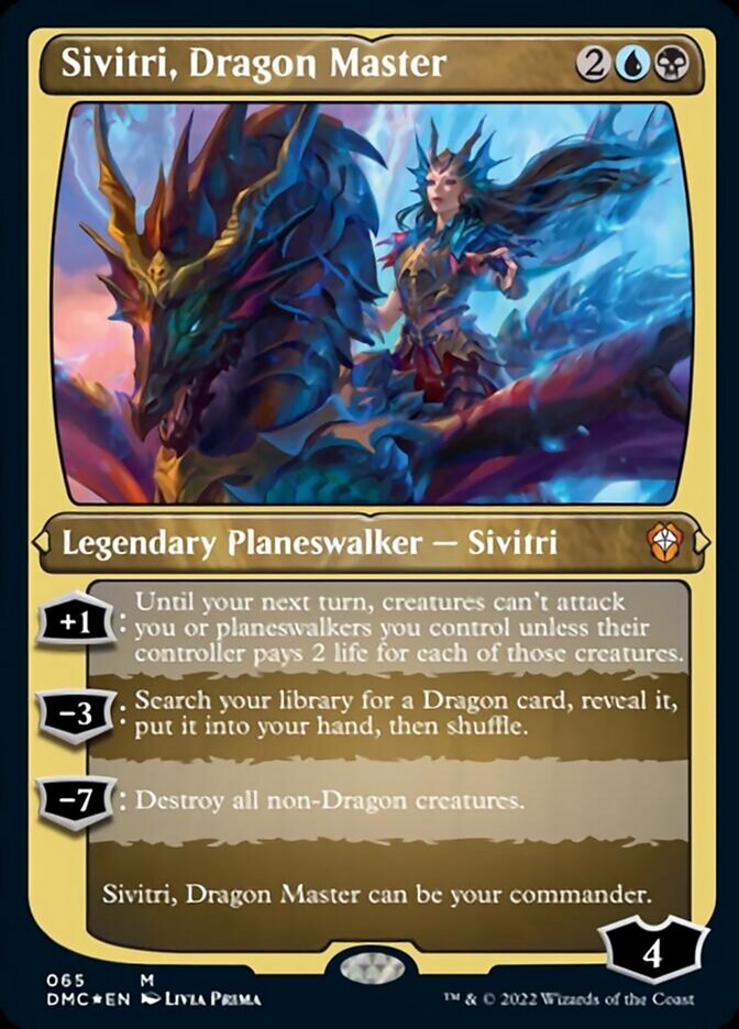 Sivitri, Dragon Master (Foil Etched) [Dominaria United Commander] - Evolution TCG