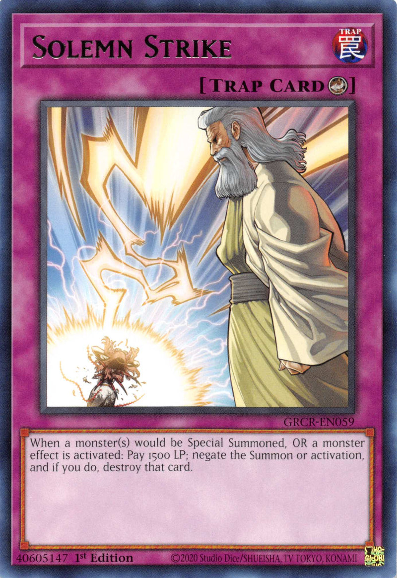 Solemn Strike [GRCR-EN059] Rare - Evolution TCG