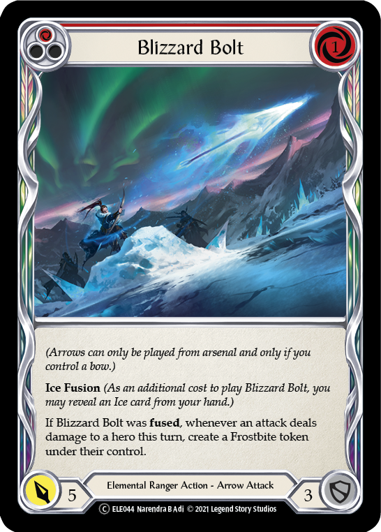 Blizzard Bolt (Red) [U-ELE044] (Tales of Aria Unlimited)  Unlimited Rainbow Foil - Evolution TCG