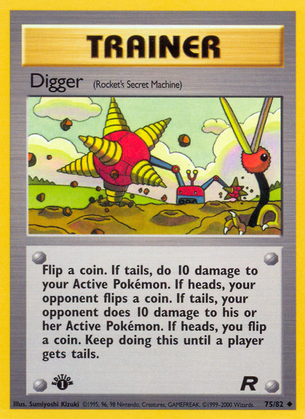 Digger (75/82) [Team Rocket 1st Edition] - Evolution TCG