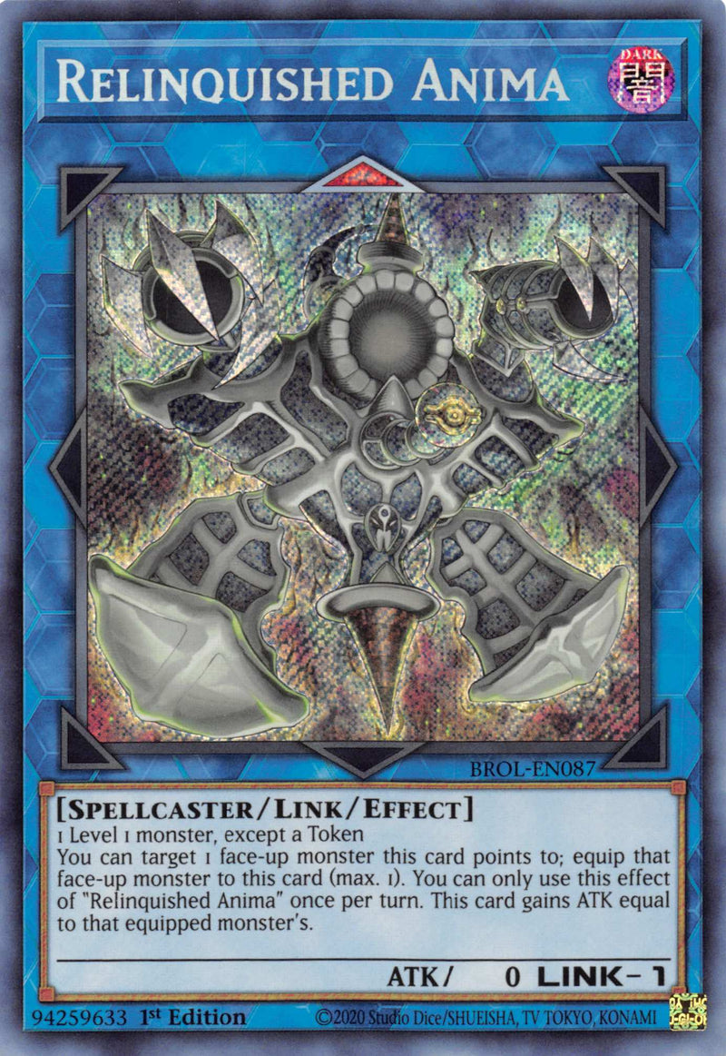 Relinquished Anima [BROL-EN087] Secret Rare - Evolution TCG