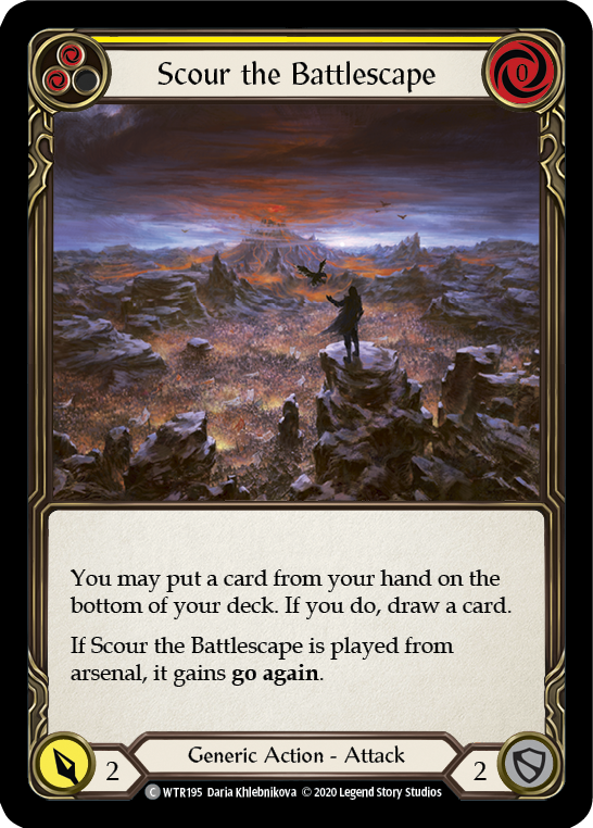 Scour the Battlescape (Yellow) [U-WTR195] (Welcome to Rathe Unlimited)  Unlimited Normal - Evolution TCG
