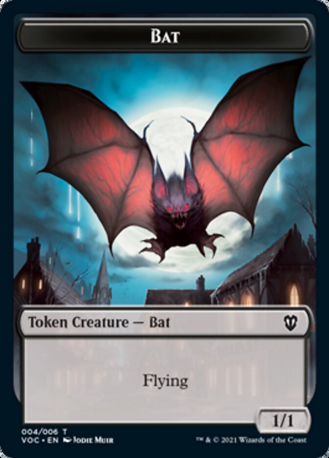 Blood // Bat Double-sided Token [Innistrad: Crimson Vow Commander Tokens] - Evolution TCG