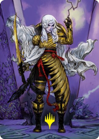 The Wandering Emperor 1 Art Card (Gold-Stamped Signature) [Kamigawa: Neon Dynasty Art Series] - Evolution TCG