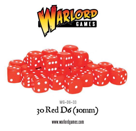 30 Red 10mm D6 Dice Set - Evolution TCG